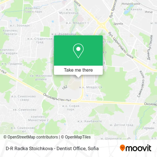 Карта D-R Radka Stoichkova - Dentist Office