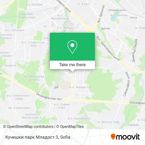 Карта Кучешки парк Младост 3