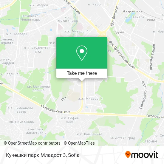 Карта Кучешки парк Младост 3