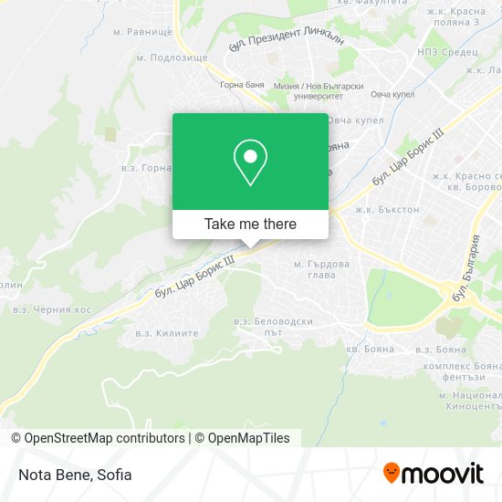 Карта Nota Bene