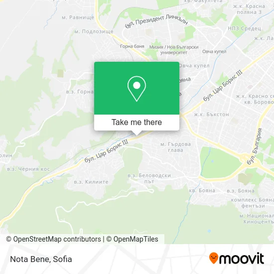 Карта Nota Bene
