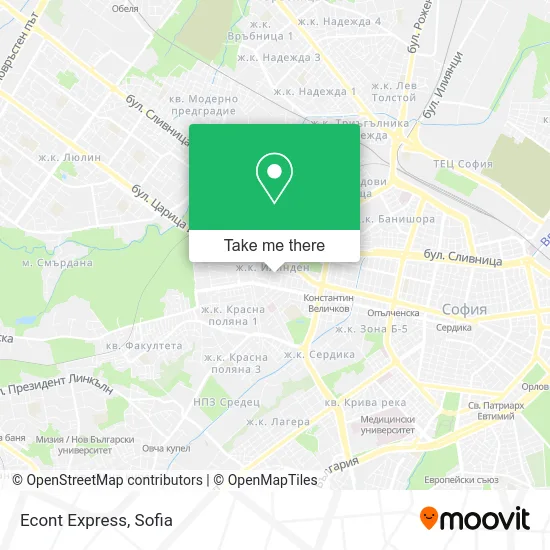Карта Econt Express