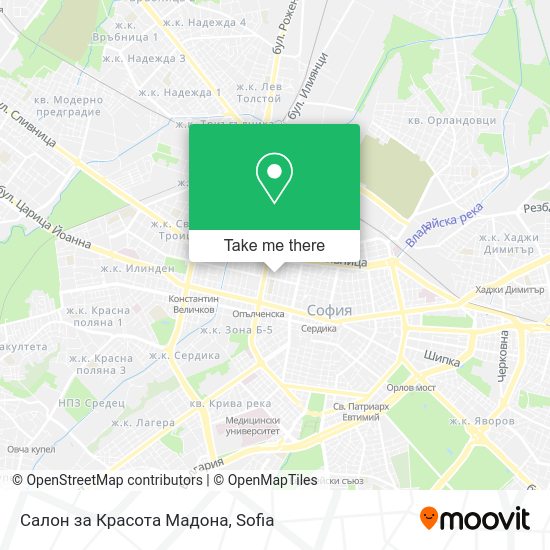Карта Салон за Красота Мадона