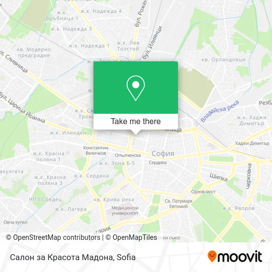 Карта Салон за Красота Мадона