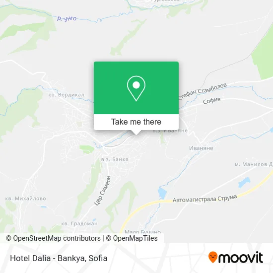 Карта Hotel Dalia - Bankya