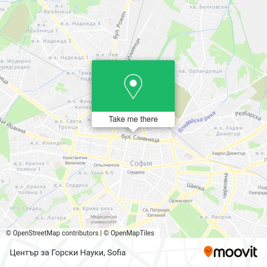 Карта Център за Горски Науки