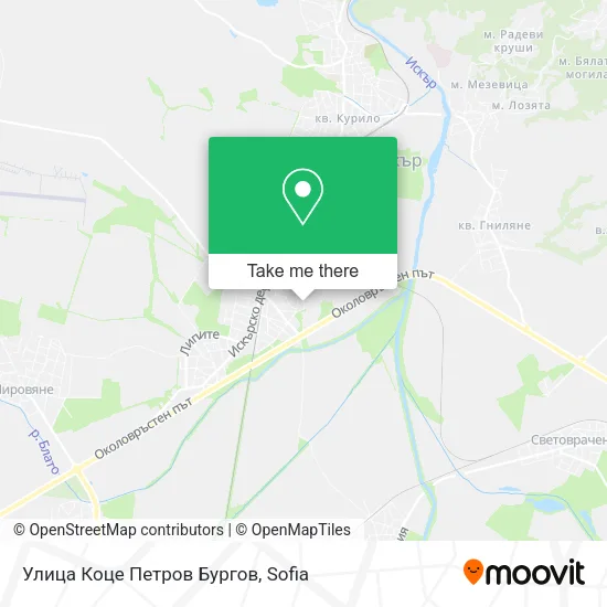 Карта Улица Коце Петров Бургов
