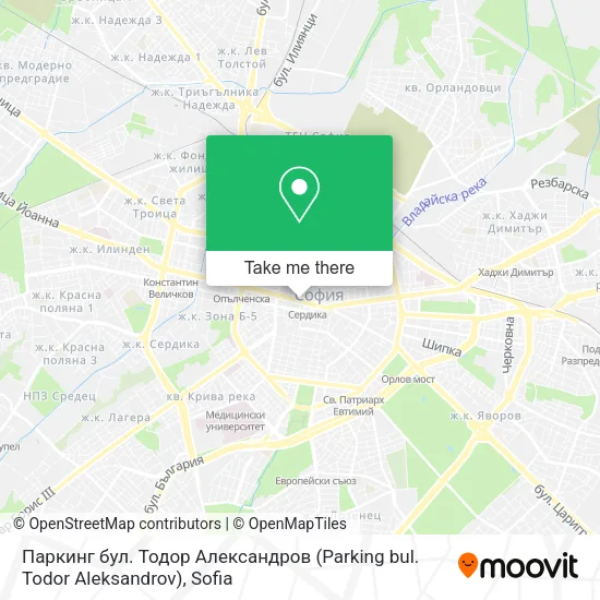 Карта Паркинг бул. Тодор Александров (Parking bul. Todor Aleksandrov)