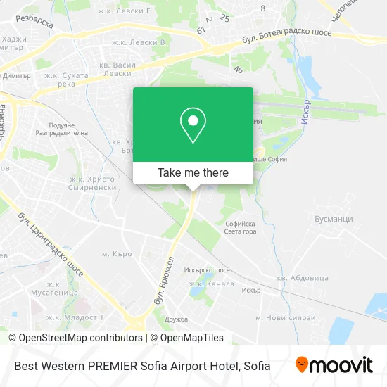 Best Western PREMIER Sofia Airport Hotel map