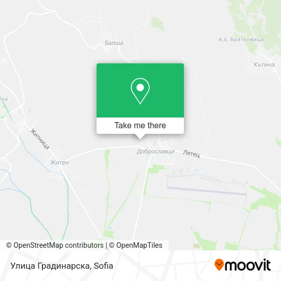 Карта Улица Градинарска