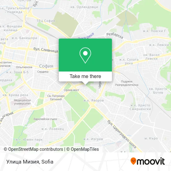 Карта Улица Мизия