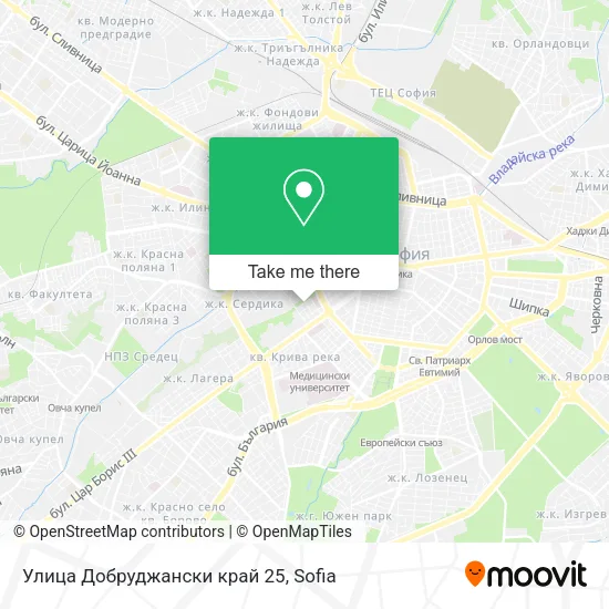 Карта Улица Добруджански край 25