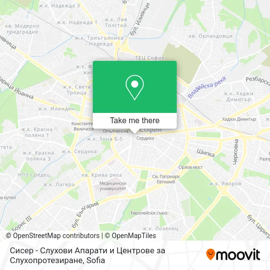 Карта Сисер - Слухови Апарати и Центрове за Слухопротезиране