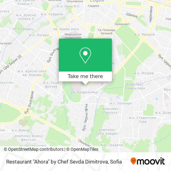 Restaurant "Ahora" by Chef Sevda Dimitrova map