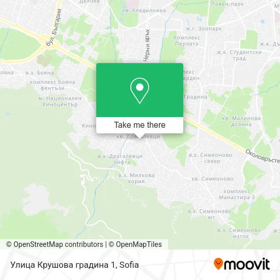Карта Улица Крушова градина 1