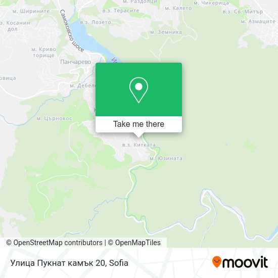 Карта Улица Пукнат камък 20