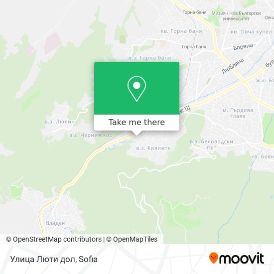 Улица Люти дол map