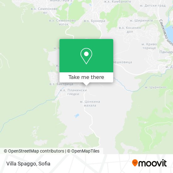Villa Spaggo map