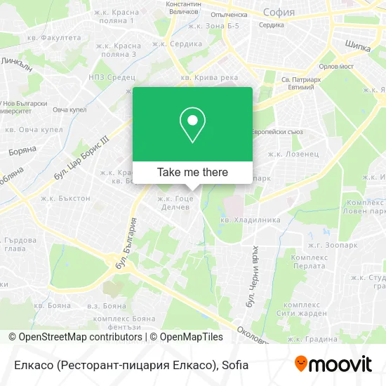 Карта Елкасо (Ресторант-пицария Елкасо)