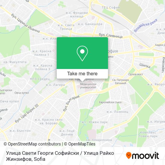 Улица Свети Георги Софийски / Улица Райко Жинзифов map
