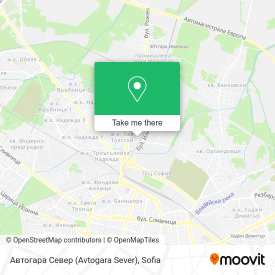 Карта Автогара Север (Avtogara Sever)