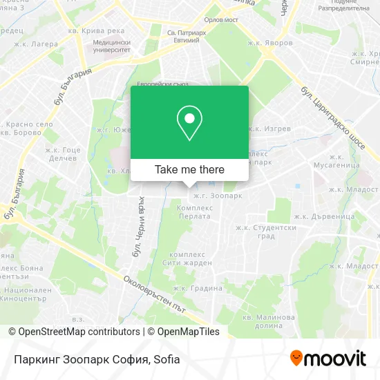 Карта Паркинг Зоопарк София
