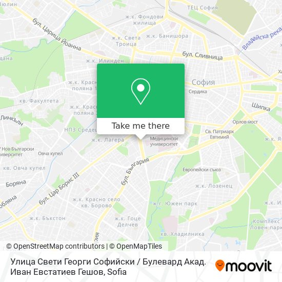 Улица Свети Георги Софийски / Булевард Акад. Иван Евстатиев Гешов map