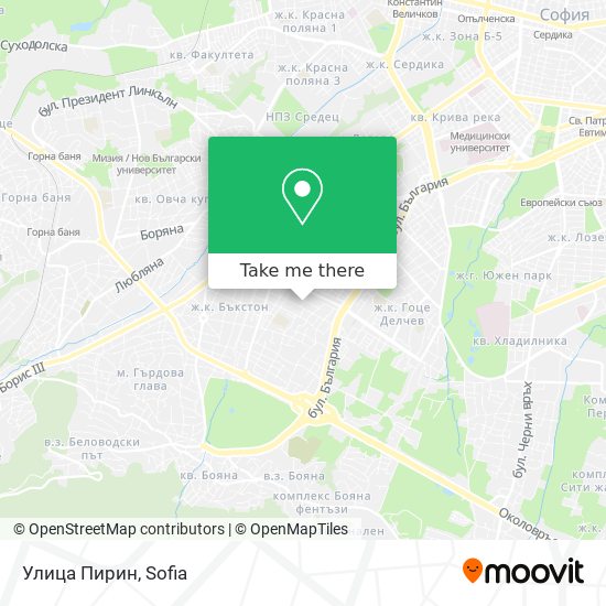 Улица Пирин map