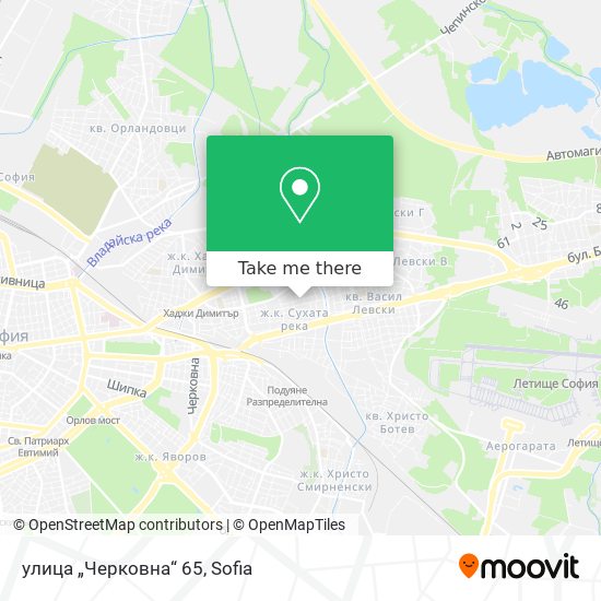 Карта улица „Черковна“ 65