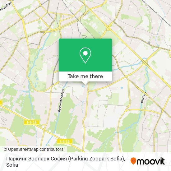 Карта Паркинг Зоопарк София (Parking Zoopark Sofia)