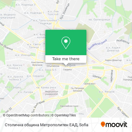 Столична община Метрополитен ЕАД map