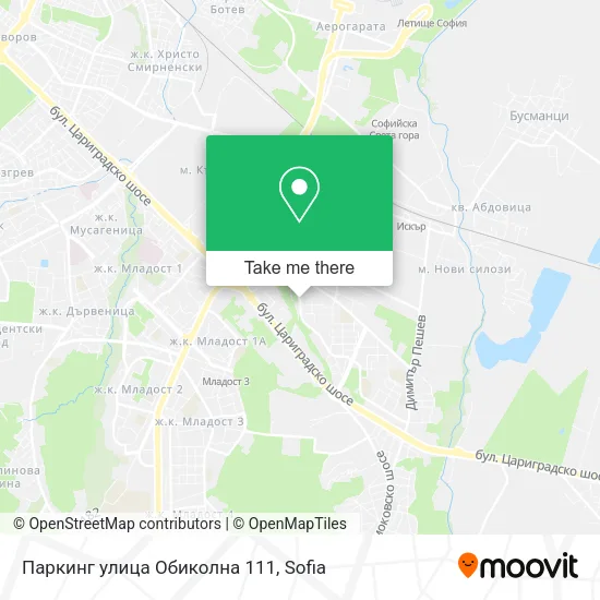 Карта Паркинг улица Обиколна 111