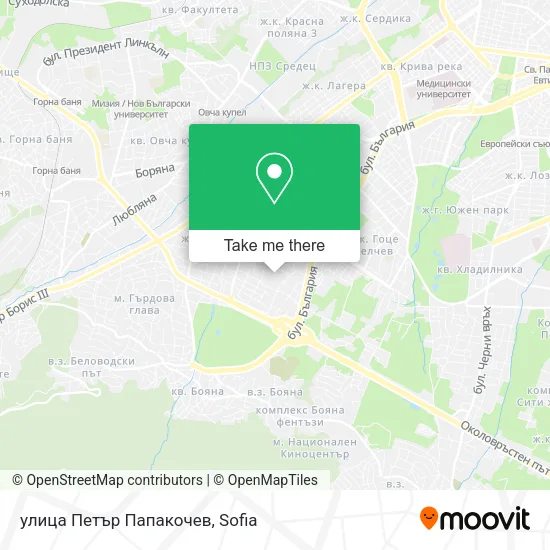 Карта улица Петър Папакочев
