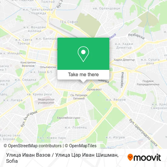 Карта Улица Иван Вазов / Улица Цар Иван Шишман