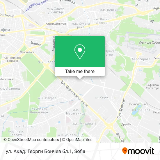 Карта ул. Акад. Георги Бончев бл.1