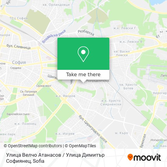 Карта Улица Велчо Атанасов / Улица Димитър Софиянец