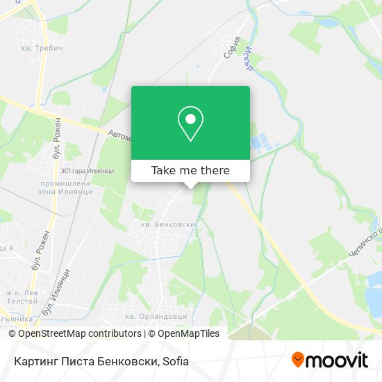 Картинг Писта Бенковски map