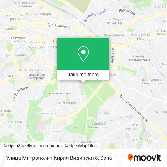 Карта Улица Митрополит Кирил Видински 8