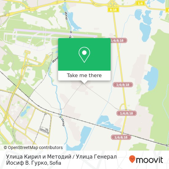 Карта Улица Кирил и Методий / Улица Генерал Йосиф В. Гурко