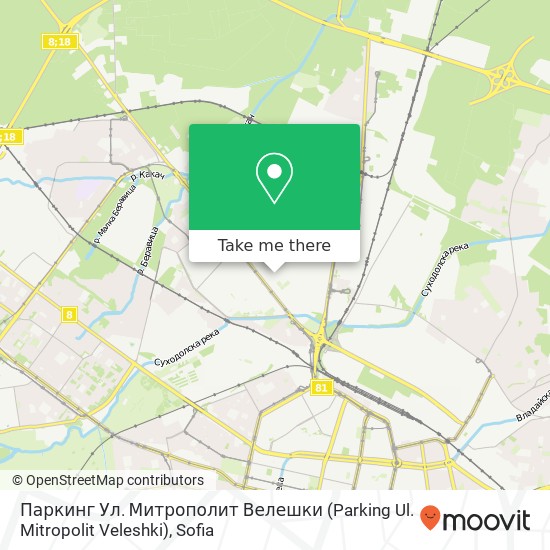 Карта Паркинг Ул. Митрополит Велешки (Parking Ul. Mitropolit Veleshki)