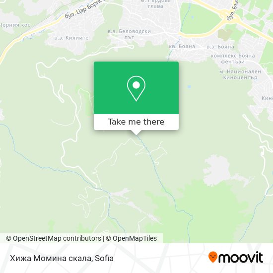 Хижа Момина скала map
