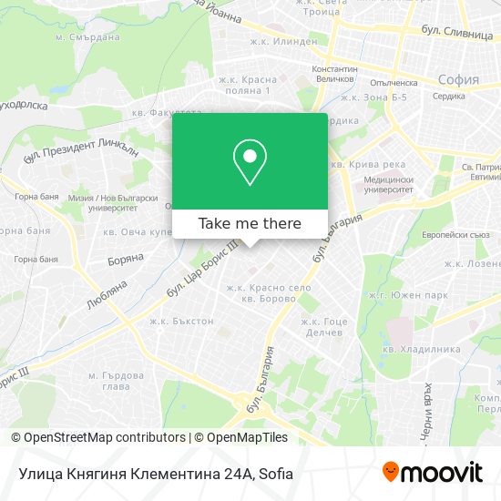 Улица Княгиня Клементина 24А map
