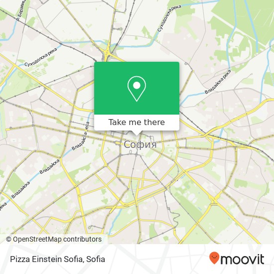 Pizza Einstein Sofia map