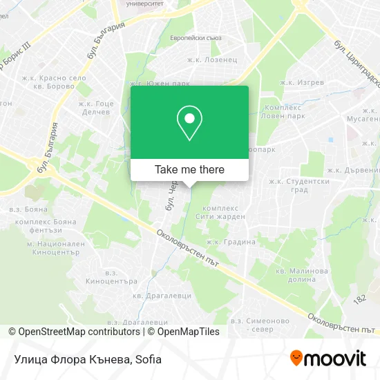 Карта Улица Флора Кънева