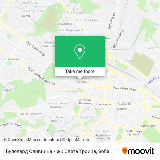 Карта Булевард Сливница / жк Света Троица