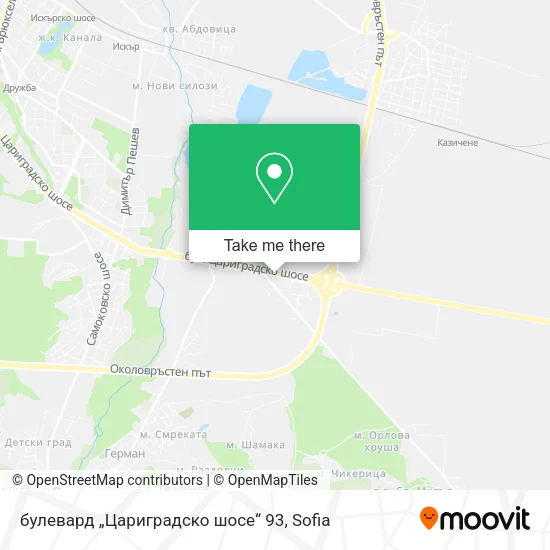 Карта булевард „Цариградско шосе“ 93
