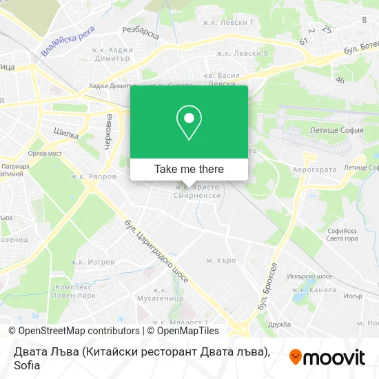 Карта Двата Лъва (Китайски ресторант Двата лъва)