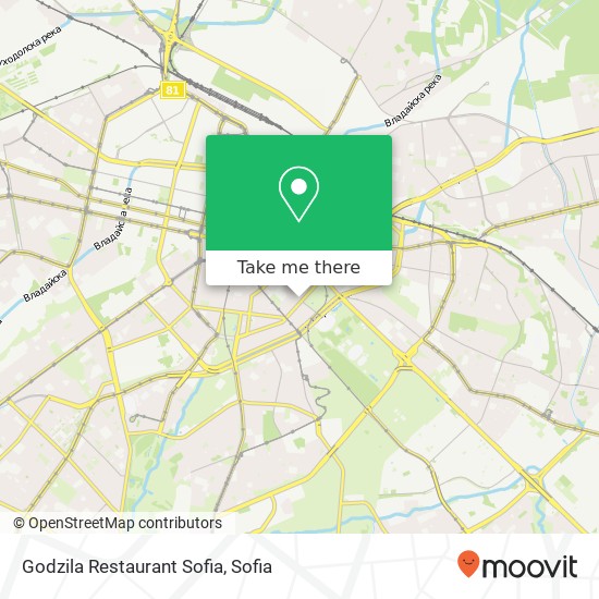Godzila Restaurant Sofia map