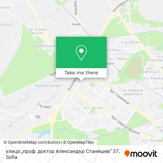 улица „проф. доктор Александър Станишев“ 37 map