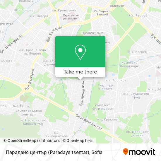 Парадайс център (Paradays tsentar) map